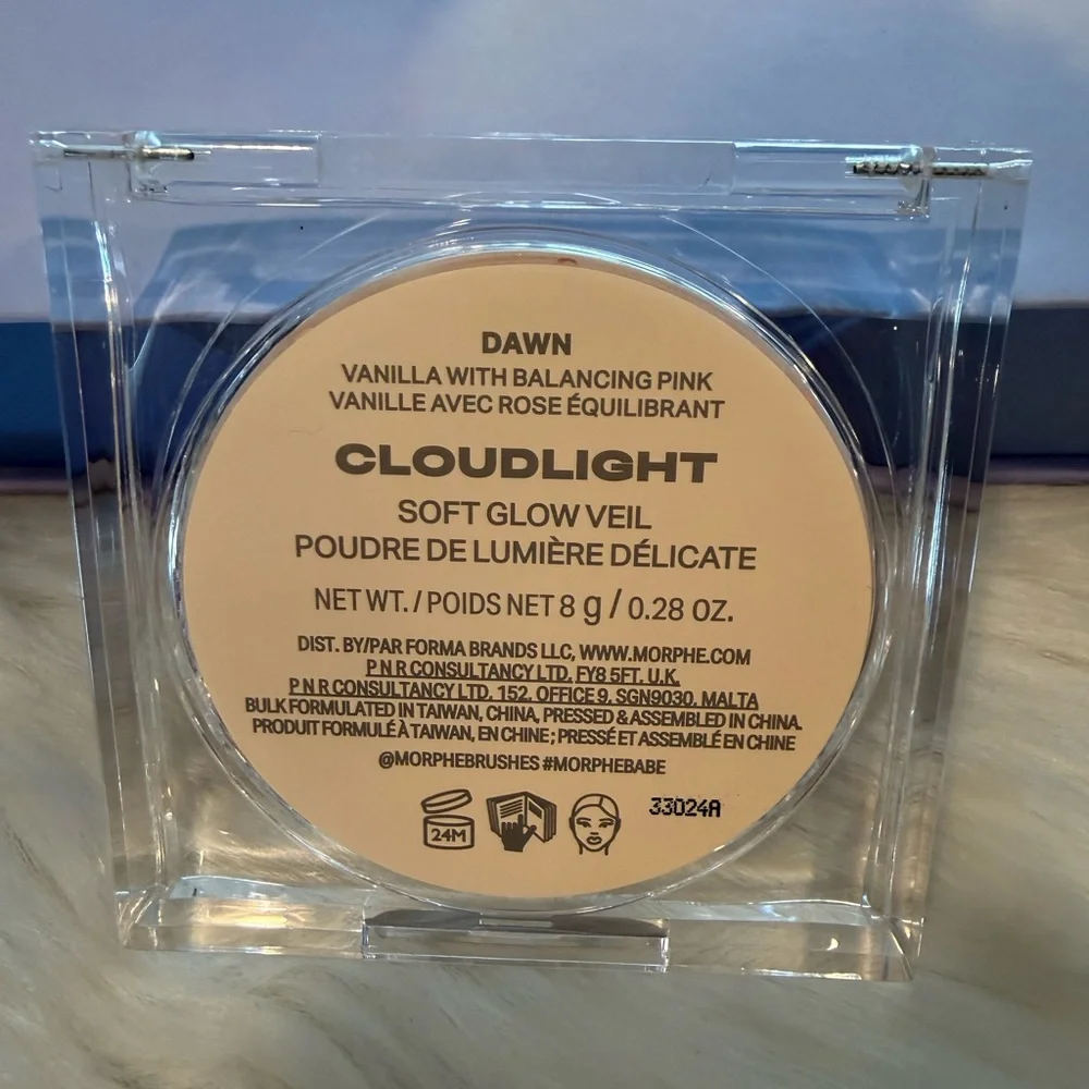 Morphe Cloudlight Dawn Vanilla with Balancing Pink Soft Glow Veil New